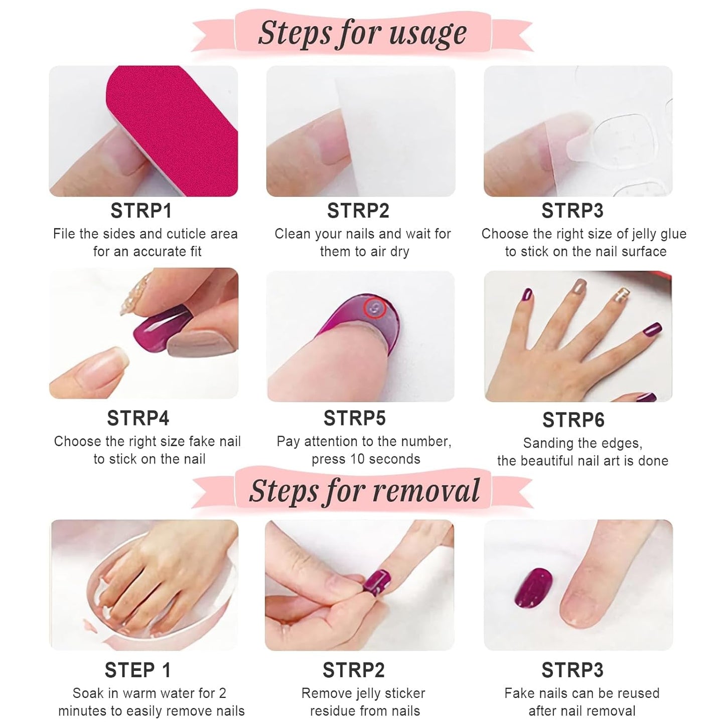 24 Stück French Press On Nails, kurz, glänzend, silberfarbenes Design, ovale künstliche Nägel, zum Aufkleben auf Acryl, glänzende Nägel, falsche Nägel für Frauen und Mädchen