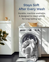 All Seasons Twin/Twin XL Daunen-Wende-Alternative-Bettdecke – atmungsaktiv, extra lang, hochwertige, weiche Mikrofaser – grauer Bettbezug-Einsatz. Quilts & Quilts Naty Shop