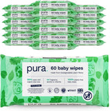 Umweltfreundliche Einweg-Babytücher für empfindliche Babyhaut, 70 Tücher (1 Packung), 99 % Wasser, 100 % plastikfrei, für empfindliche Haut, die zu Ekzemen neigt, bei Neugeborenen, biologisch abbaubar, vegan