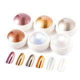 BISHENGYF Rose Gold Chrome Nail PowderNeue Upgrade Grosse Kapazitä Chrom PulverSuper-Spiegeleffekt Metall Mirror Chrome Powder –Neon Glassy Pearl Effect Glitter Nagelkunst Pulver Für DIY Salon