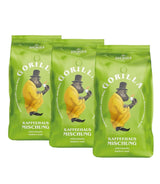 Gorilla Kaffeehaus-Mischung, 3er Vorteilspack (3x 1000g), ganze Kaffeebohnen, Röstkaffee, Caffè