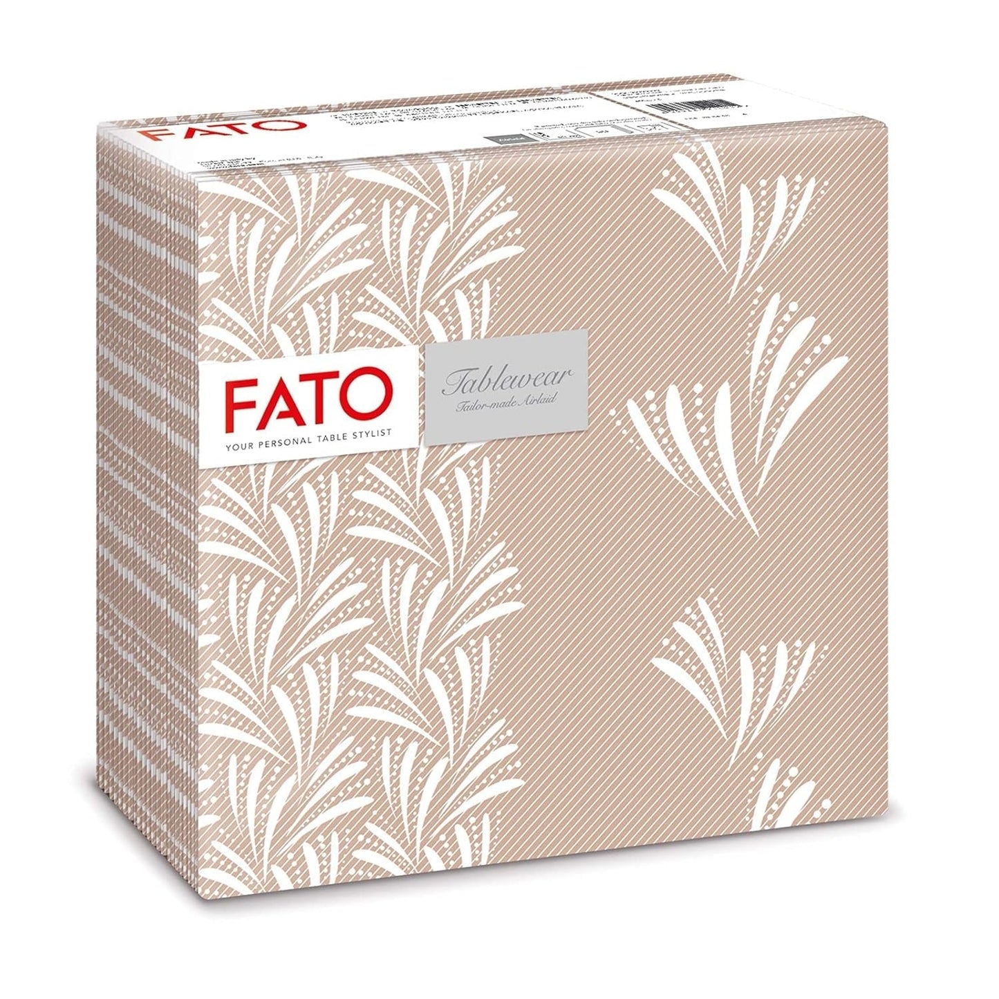 Fato - Trockenpapierservietten, Airlaid, Textileffekt, Packung mit 50 Servietten, 40X40 gefaltet im 4er-Format, Tropicana Decor