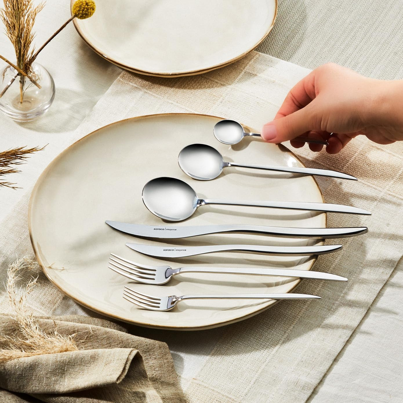Karaca Amour, 84er Besteckset für 12 Personen Kitchen Naty Shop