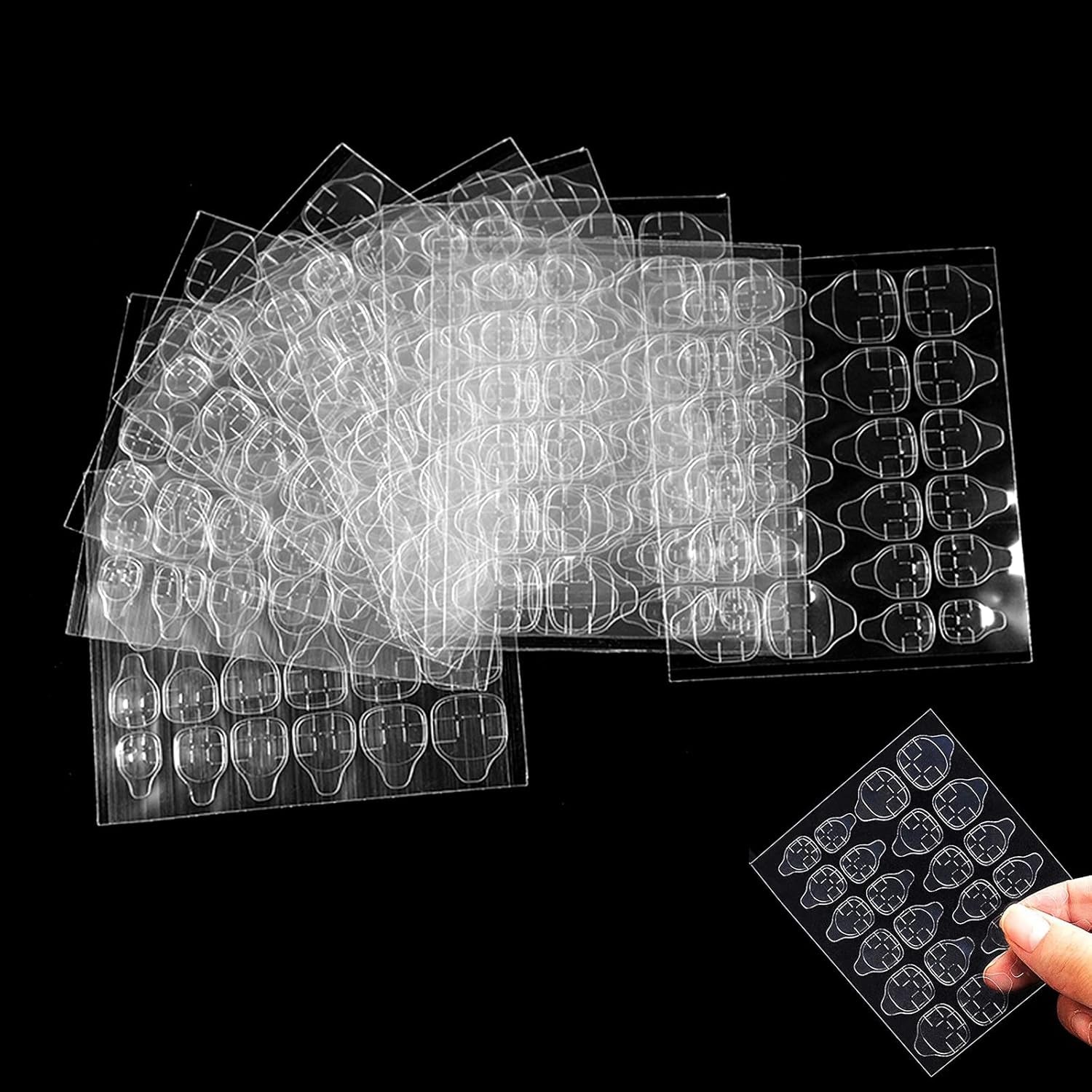 360 Stück transparente selbstklebende Nagelstreifen, Nagelkleber, doppelseitige selbstklebende Streifen, transparent, DIY-Maniküre-Dekoration