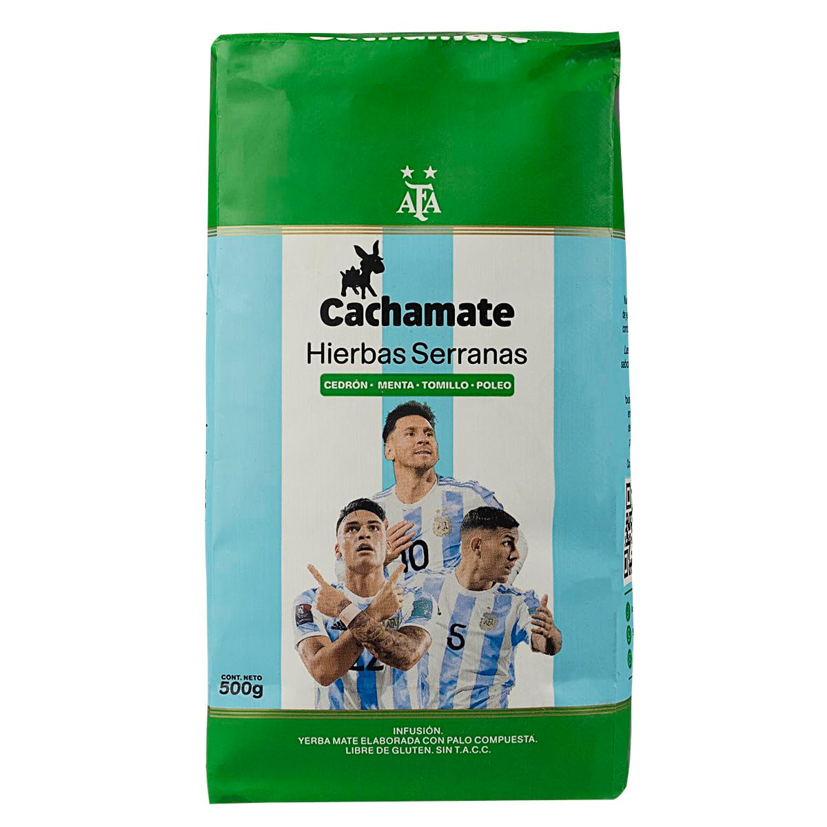 CACHAMATE Mundial Suave 500G | Sonderedition Fußball | Argentinischer Yerba Mate | 12 Monate natürliche Reifung | Antioxidative und harntreibende Eigenschaften