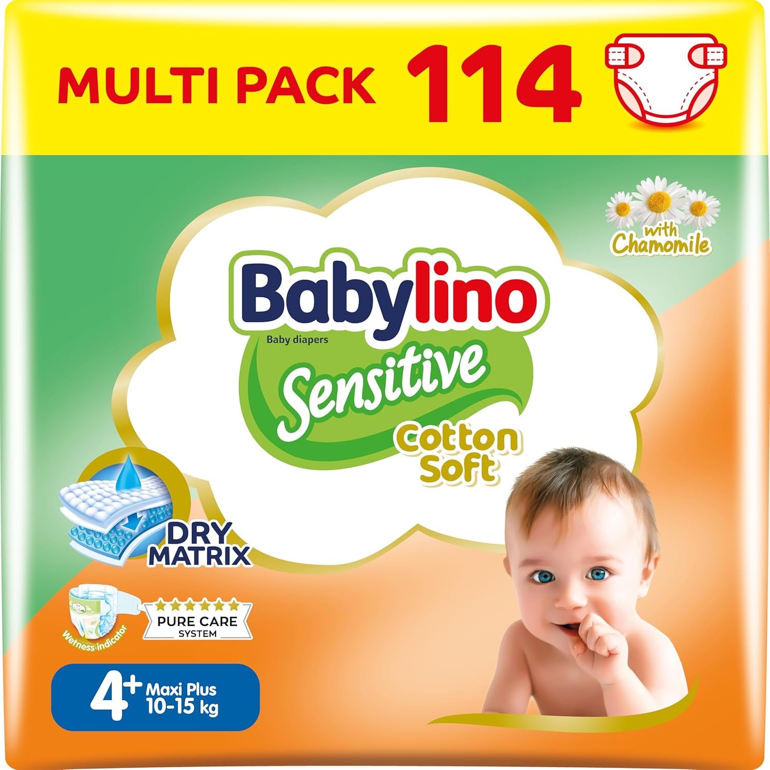 Windeln für empfindliche Babys, Größe 6, extra groß (13-18 kg), 114 Windeln