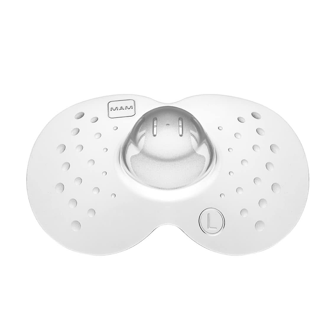 MAM Stillhütchen Größe L (Ø 23 Mm) Im 2Er-Set, Extra Weiche Brusthütchen Zum Schutz Beim Stillen, Brustwarzenschutz Für Maximalen Hautkontakt Zwischen Mutter Und Kind Accessories Food and Breastfeeding Bebe Naty Shop