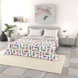Italienische Bettwäsche Basic Sommerdecke, bedruckte Mikrofaser, 250 x 240 cm, Kreis Steppdecken und Steppdecken Naty Shop Mehrfarbig 250 x 240 cm