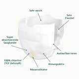 Bambo Nature Windeln für Babys, Größe 0 (1-3 kg), 144 Stück, Monatsbox | Premium-Windeln mit verbessertem Auslaufschutz | Ultimativer Komfort und Freiheit für Neugeborene | Dermatologisch getestete Windeln