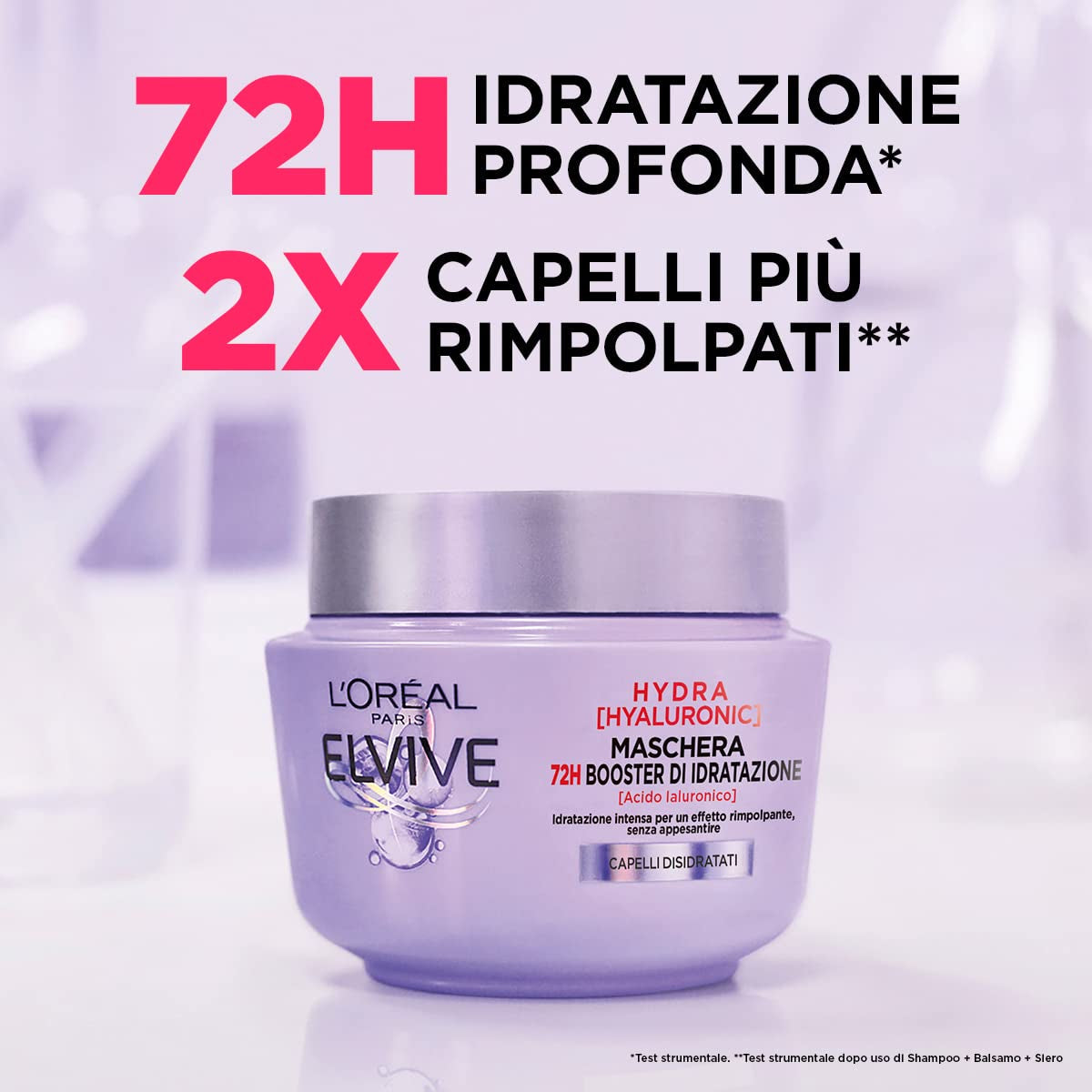 L'Or?al Paris Elvive Hydra Hyaluronic Maschera 72H Booster di Idratazione 300 ml Haarmaske Naty Shop