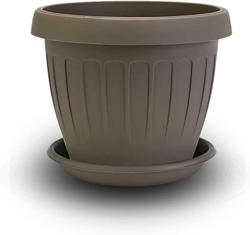 Kleiner Topf mit Teller - 17 cm Topf mit Teller | Praktisches und leichtes Design | Perfekt für Pflanzen, Stecklinge oder Frühtriebe 17 cm
