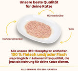Almo Nature HFC Natürliches Nassfutter für Katzen – Verschiedene Rezepte mit Huhn – 6 x 70 g