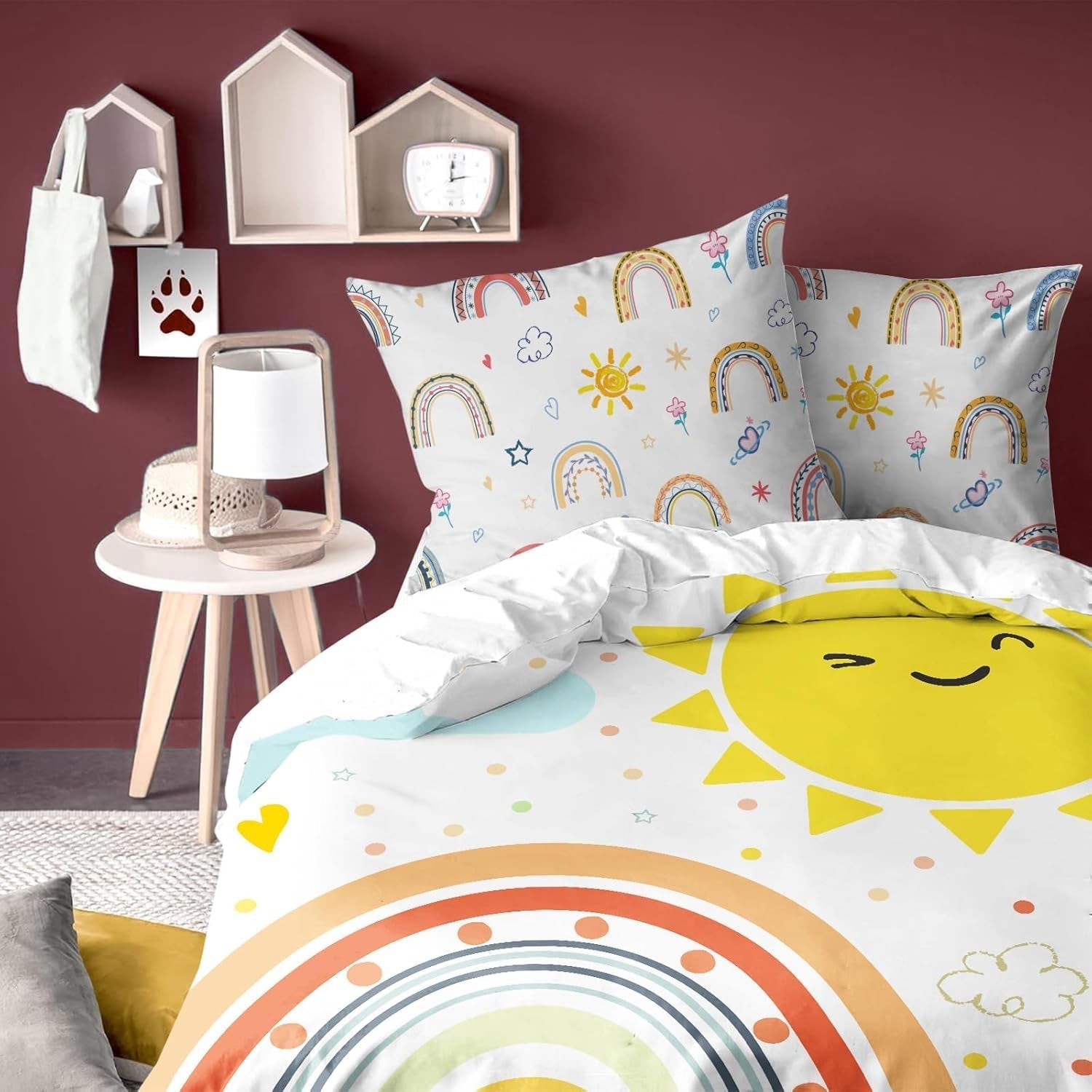 Bettwäsche für Kinder, Rainbow, Mikrofaser Bettwäsche - Kinder Naty Shop Rainbow (Modell 2) 135X200+80X80