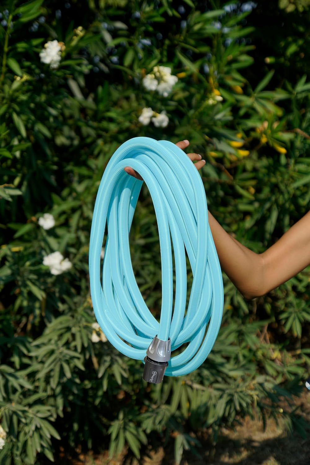 Gartenschlauch ausziehbar bis zu 7,5 Meter, 1/2" (12,5 mm), mit Handbrause und 8 Funktionen, Idroeasy