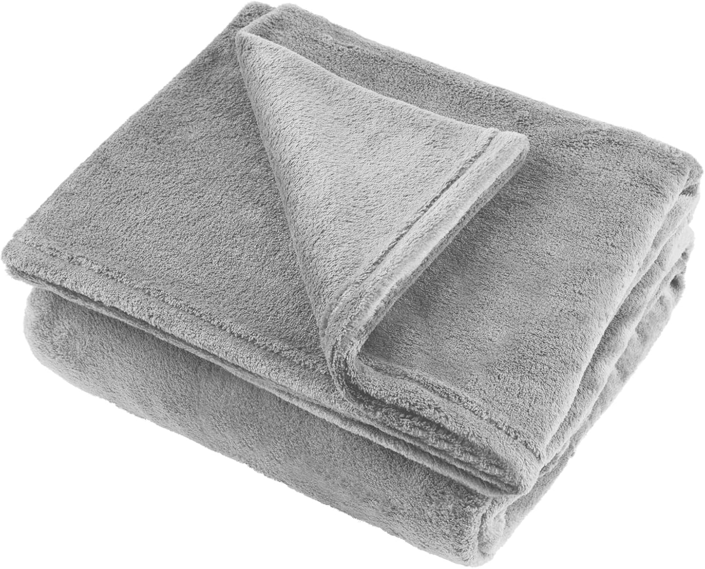 Teesa Fleecedecke 200 x 220 cm grau TSA8902-1 Teesa Betten und Decken
