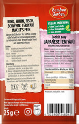 Bamboo Garden - Teriyaki Seasoning Mix, Gewürzmischung für Teriyaki, Für 4 Portionen, Ohne Geschmacksverstärker und Konservierungsstoffe, 1 x 25 g (Verpackungsdesign kann abweichen)