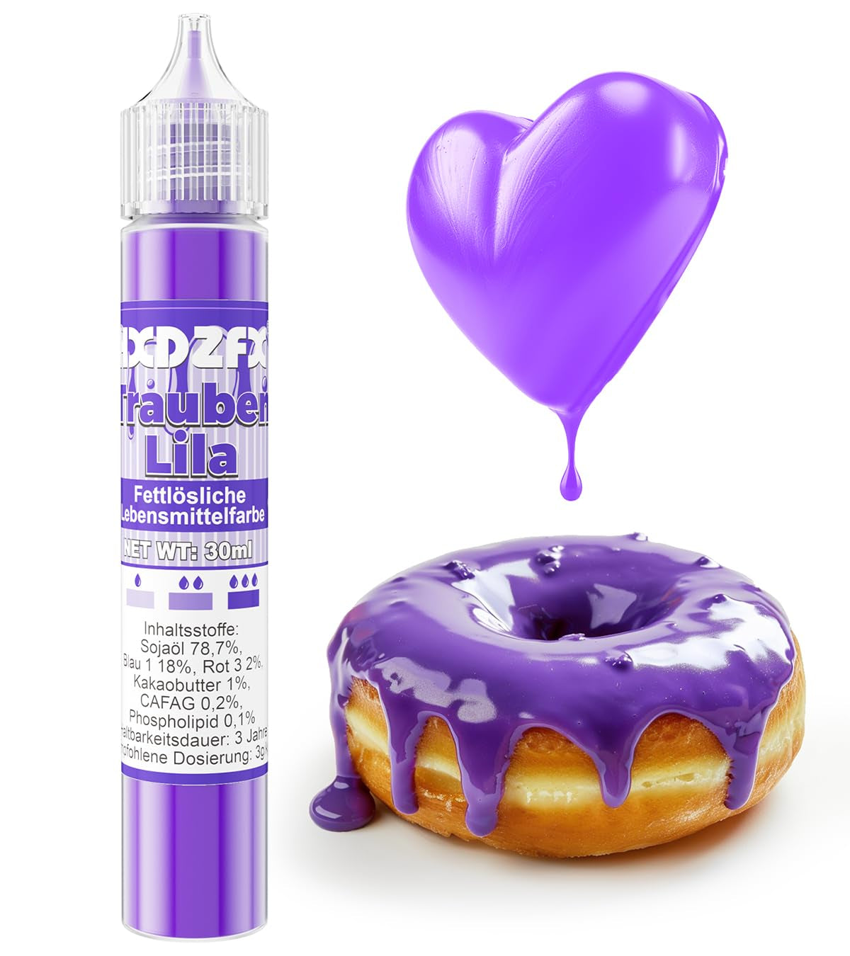 Fettlösliche Lebensmittelfarbe – 30 ml konzentrierte Lebensmittelfarbe auf Ölbasis für Schokolade, Lebensmittelfarben-Set für Kuchendekoration, Fondant, Buttercreme, Backen, Basteln (Marineblau)