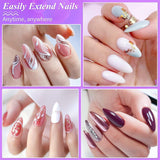 Becellen 500 Stück künstliche Nagelspitzen, weiche Gel-Nagelspitzen, vollständige Abdeckung, Gel-Nagelspitzen, vorpolierte künstliche Nägel, DIY-Nagelkunst-Kleber-Set (Mandeln)