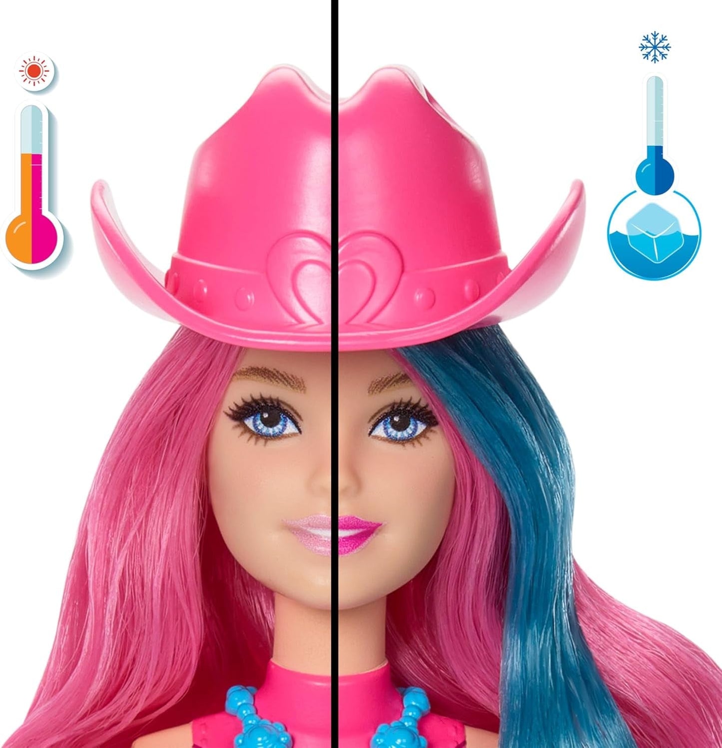 Barbie Color Reveal Modepuppe und Zubehör mit 6 Überraschungen, Disco Star-Serie mit metallischem Glitzer und farbwechselndem Oberteil (Stile können variieren), JCP01 Naty Shop-Puppen