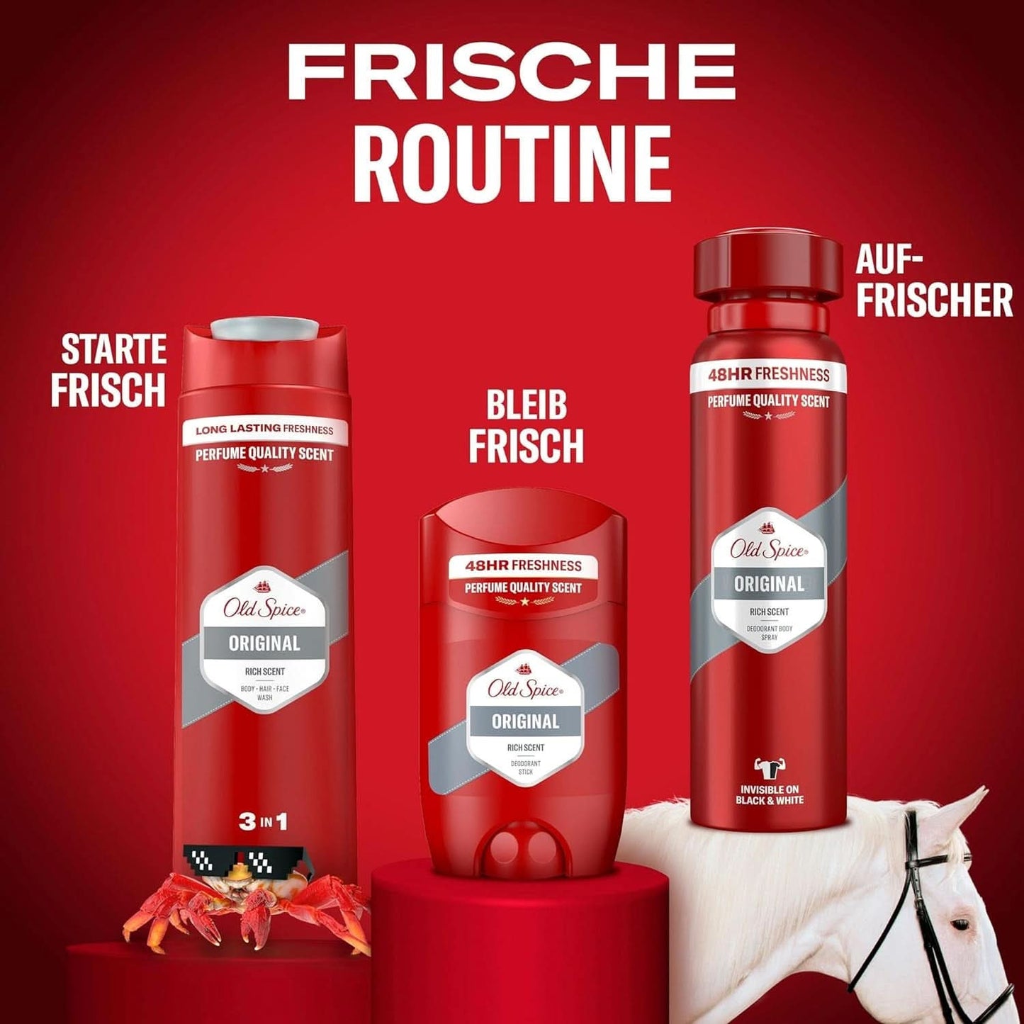 Old Spice Original 3-in-1 Duschgel und Shampoo für Männer, 400 ml Dusche und Bad Naty Shop
