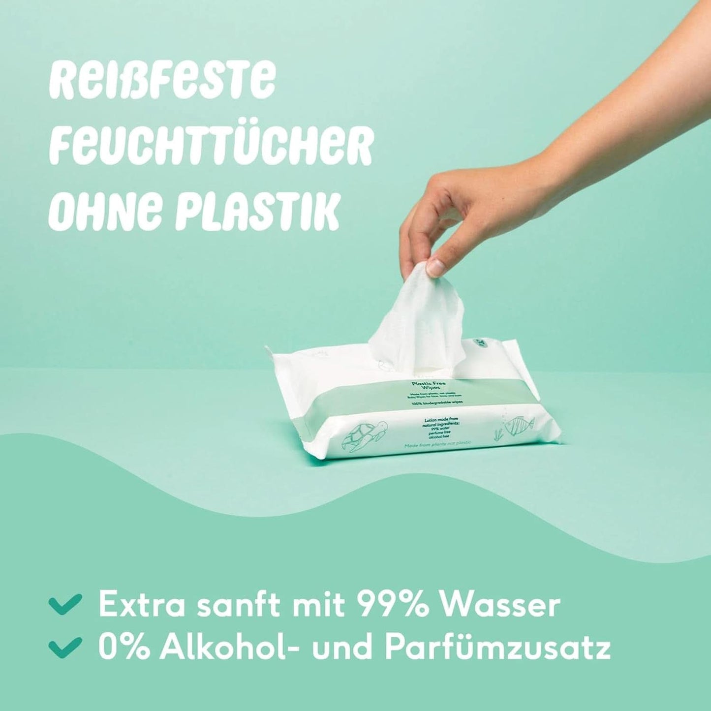 Naïf Plastikfreie Feuchttücher 864 Stück (16Er X 54 Feuchttücher) - Pflege Für Babypo, Körper Und Gesicht - 99% Aus Wasser - 0% Parfüm Und Alkohol - Nachhaltige Feuchttücherbox Eukalyptus Sensitiv Naty Shop