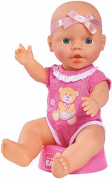 Simba 105030069 – Neugeborene Puppe, Trink- und Trinkpuppe aus Vollvinyl mit Geburtsurkunde und Zubehör, 4 Teile, 30 cm, Babypuppe, ab 3 Jahren