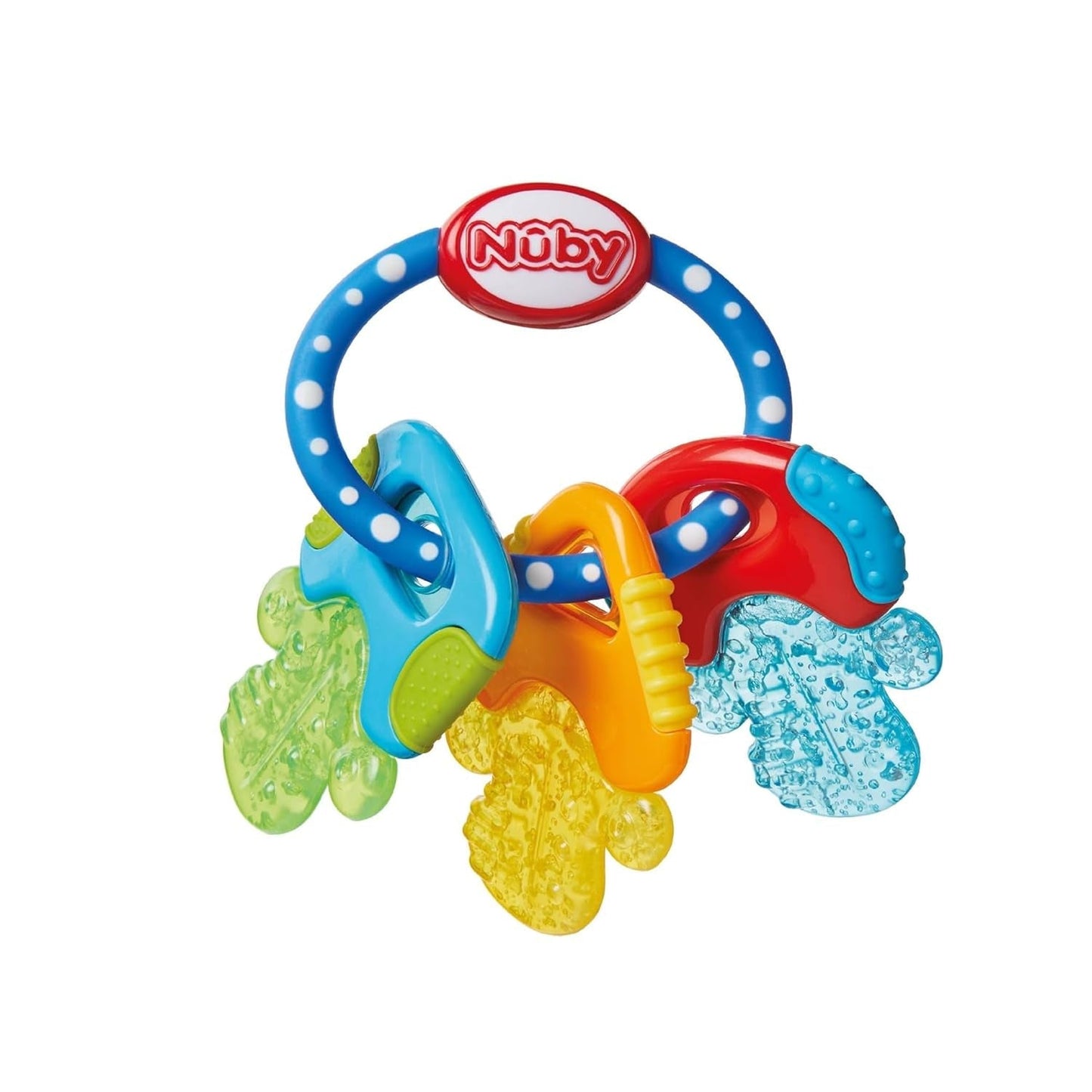 Der Nuby-Beißring für Babys fördert das Sehvermögen und die motorischen Fähigkeiten; der Eisgel-Greifling erreicht sogar die Backenzähne; ab 4+ Monaten