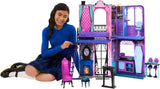 Monster High Buh-tique Hotel-Puppenhaus, faltbares Spielset mit gruseligen Überraschungen in jedem Zimmer und über 13 Spielsets, einschließlich Möbeln und Zubehör, JBF16