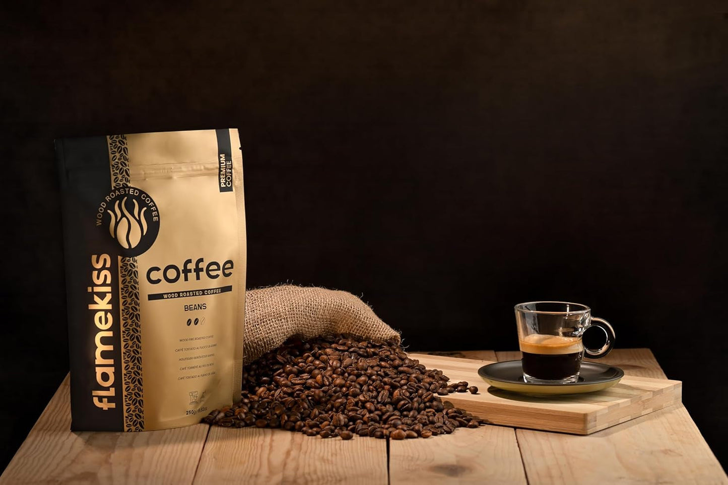 Kaffeebohnen 250g – Hochwertige Arabica- und Robusta-Espressobohnen, handgeröstet in Holz, für den vollen und aromatischen Geschmack von Kaffeebohnen