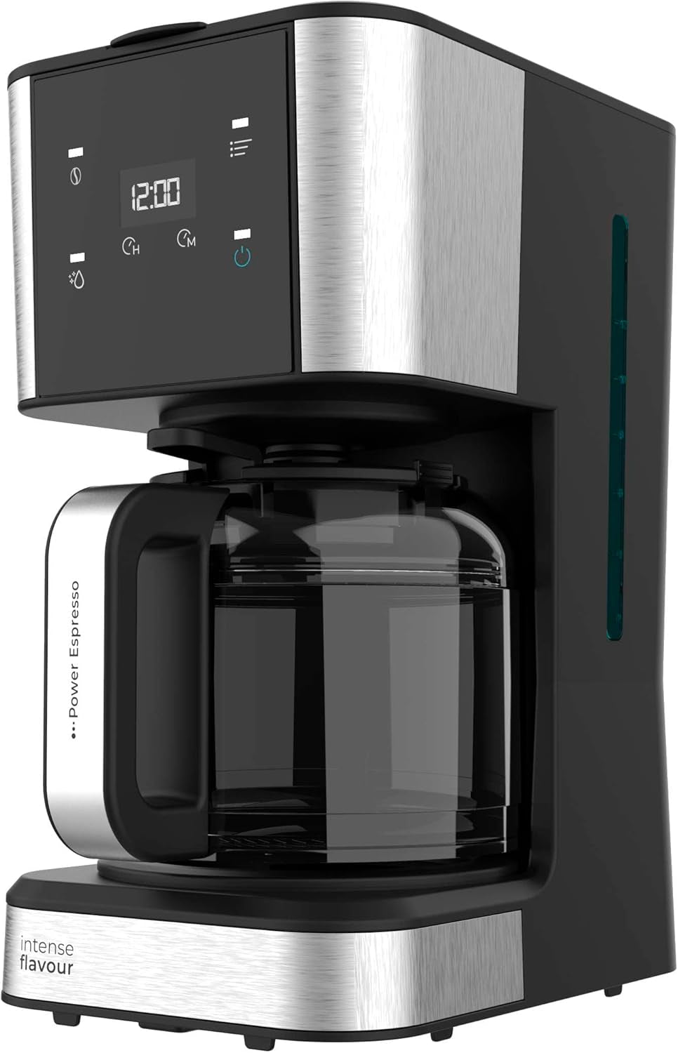 Espresso mit Filter Cecotec Coffee 66 Drop and Touch, Leistung 950 W, 1,5 l, 12 Tassen, Touchscreen, Glaskaraffe, 24-Stunden-Timer, 6 Schalter, wiederverwendbarer Netzfilter