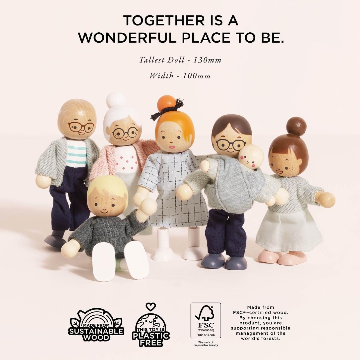 – My Doll Family Puppenhaus-Spielset aus Holz | Daisylane Puppenhaus-Zubehörsets für Mädchen – Geeignet für Kinder ab 3 Jahren P053