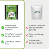 | Matcha Bio-Pulver 100 g | Grüntee-Matcha-Pulver in Zeremonienqualität | 100 % natürlich und hochwertig | Entgiftender Tee | Kompatibel mit Matcha-Set, Stiel, Schale und Glas.