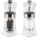 OSLO Duo Acryl/Edelstahl 14 cm Mühlen und Mühlen Naty Shop Pfeffer- und Salzmühlen-Set