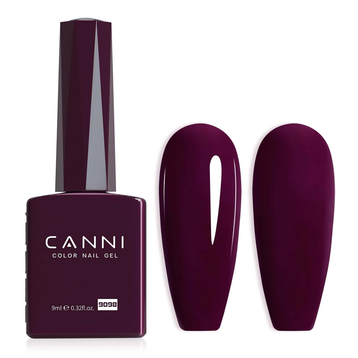 CANNI Gel-Nagellack, semipermanent, dunkelviolett, Nagellack, UV-Gel, Soak Off, Maniküre