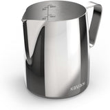 Barista-Milchbecher mit Latte-Art-Stift, Edelstahl, 600 ml, Silber