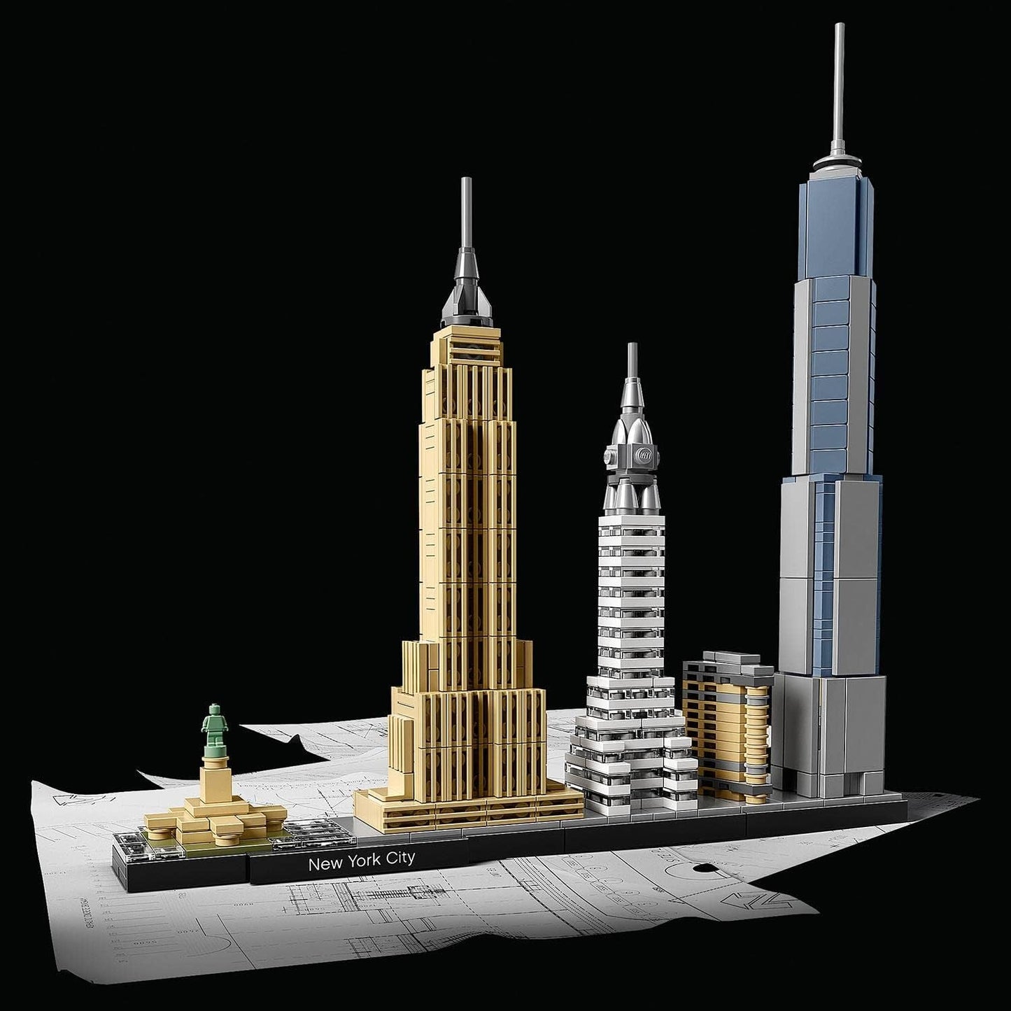 LEGO Architecture New York City-Set, Skyline-Modellbausatz mit World Trade Center und Freiheitsstatue, Kunsthandwerk für Erwachsene, Heim- und Bürodekoration, Geschenke für Frauen und Männer 21028 Bausets Besuchen Sie den LEGO-Store