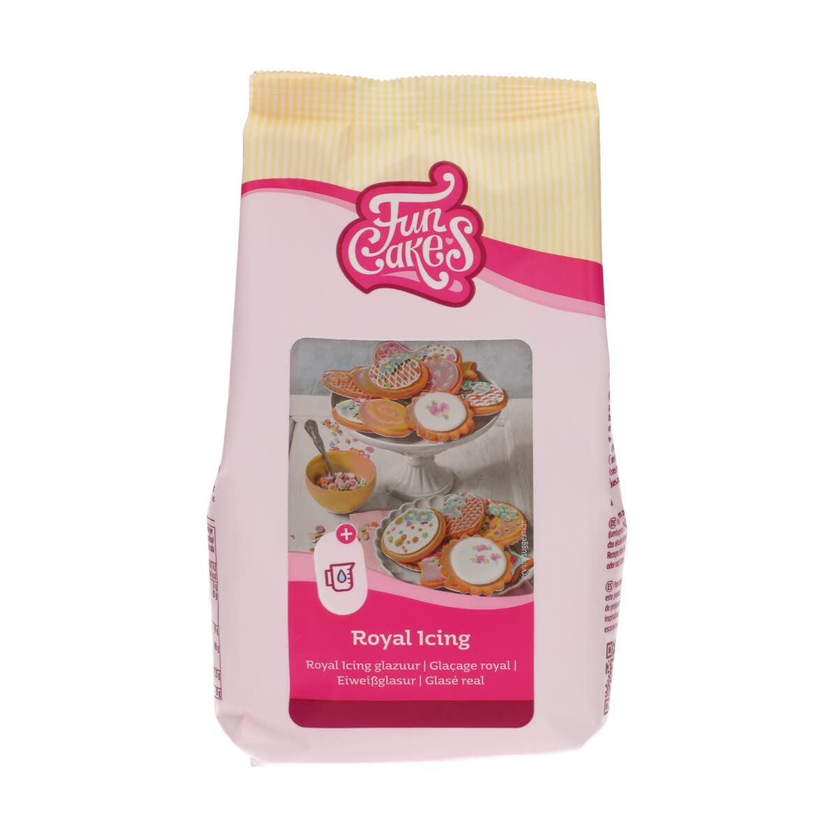 Funcakes Mix Für Royal Icing, Einfach Zu Berübenen, Zum Dekorieren Von Kuchen Und Keksen, Schönes Glasur, Nur Wasserzusätze, Halal., 450 G Glasur si Decor Naty Shop Default Title