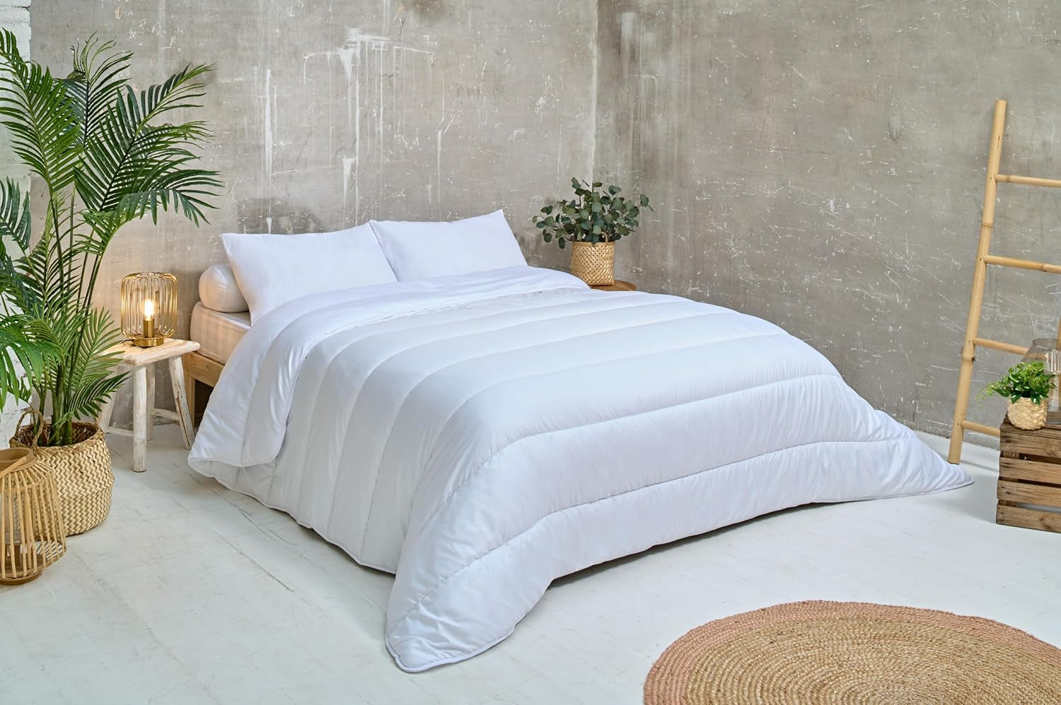 Bleu Câlin COUETTE MICROFIBRE KMF 45S, 240 x 260 cm, Polyester, Steppdecke, Decke, weiß, Winterbettdecken und Steppdecken Naty Shop 200 x 200 cm