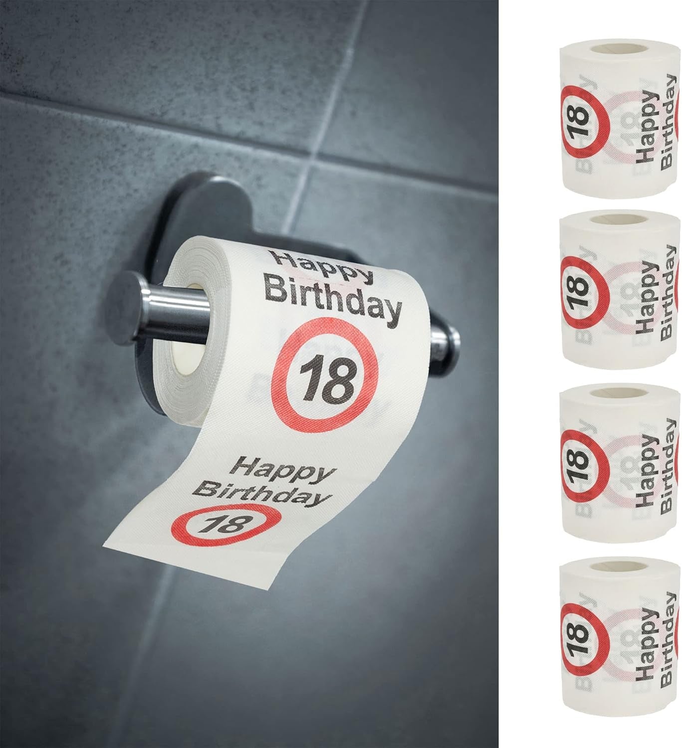 4er Set Toilettenpapiere „Alles Gute zum 40. Geburtstag“ │40. Geburtstag 24 Meter 2-Stoffe 180Gr/Qm │ Toilettenpapier Motiv Toilettenpapier (4 X Toilettenpapier 40)