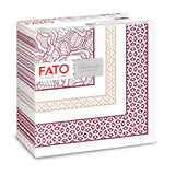 Fato - Trockenpapierservietten, Airlaid, Textileffekt, Packung mit 50 Servietten, 40X40 gefaltet im 4er-Format, Tropicana Decor