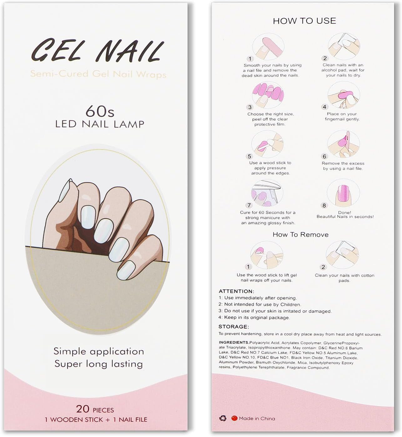 JMEOWIO Nagelfolie, glitzernde Gel-Nagelfolie, selbstklebender Nagelaufkleber, UV-härtende Nageldekoration, Design-Zubehör
