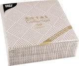 Papstar, 50 Servietten „ROYAL Collection“ 1/4-Falz 40 cm x 40 cm „Elegance“ braun, #86498 (2er Pack)