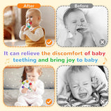 Baby-Beißringe in Lebensmittelqualität – BPA-frei, erstickungssicheres Design, verstärkter Griff, geeignet für Hör- und Zahnentwicklung, ideal für Babys von 0–36 Monaten (weiß)