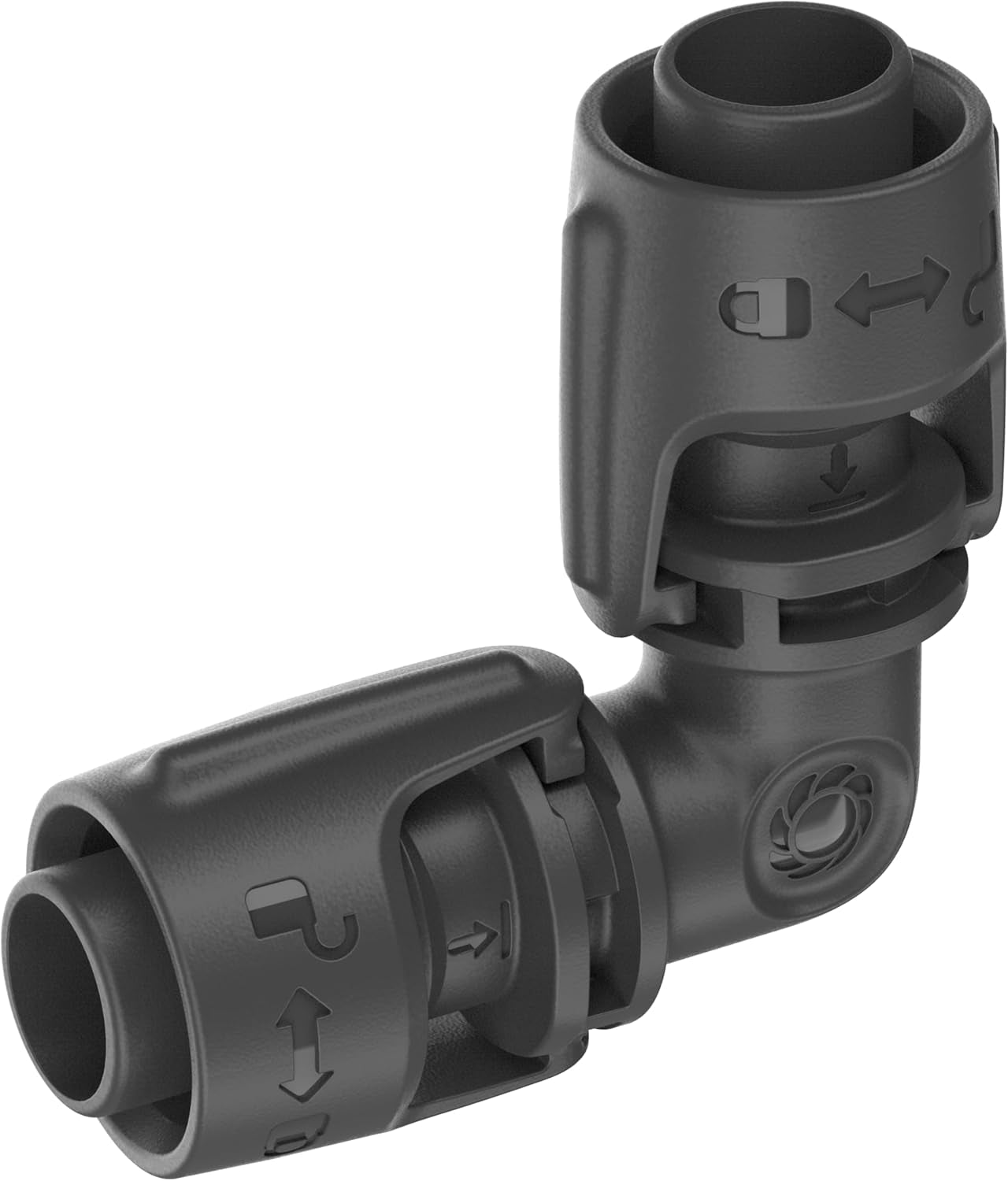 Gardena Micro-Drip Bewässerungssystem L-Stück 13mm (1/2"): Rohrverbinder zum Umkehren von 13mm Versorgungsrohren, werkzeuglose Montage, wiederverwendbar (13202-20)