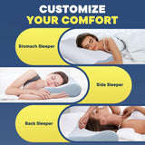 Linderung von Nackenschmerzen, kühlendes Nackenkissen, Memory-Schaum-Schlafkissen, Zervikalkissen für Nacken- und Schulterschmerzen, ergonomisches Bettkissen, Nackenstützkissen für Bauch, Rückenschläfer, orthopädische Zervikalkissen, Naty Shop