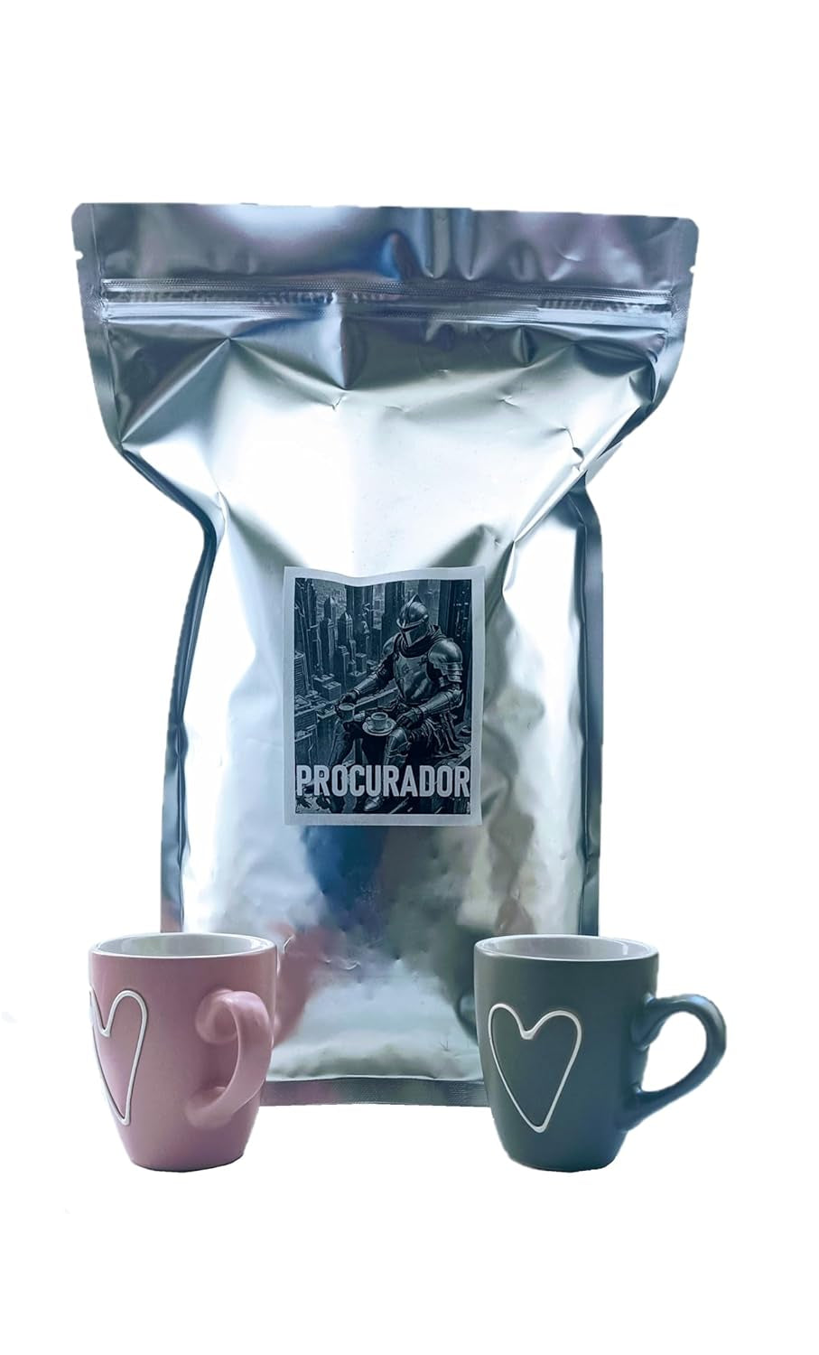 Mexikanischer Procurador-Kaffee mit zwei süßen Tassen. Natur im Einklang mit Genuss. Arabica 1000g