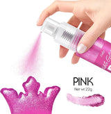 Essbares Glitzerspray – 22 g essbarer Glitzer, essbares Glitzerpulver für Getränke, Kuchendekorationen, Macarons – Lebensmittelfarbenes Glitzerpulver, essbarer Glitzer für Cocktails, Muffins (Pink)