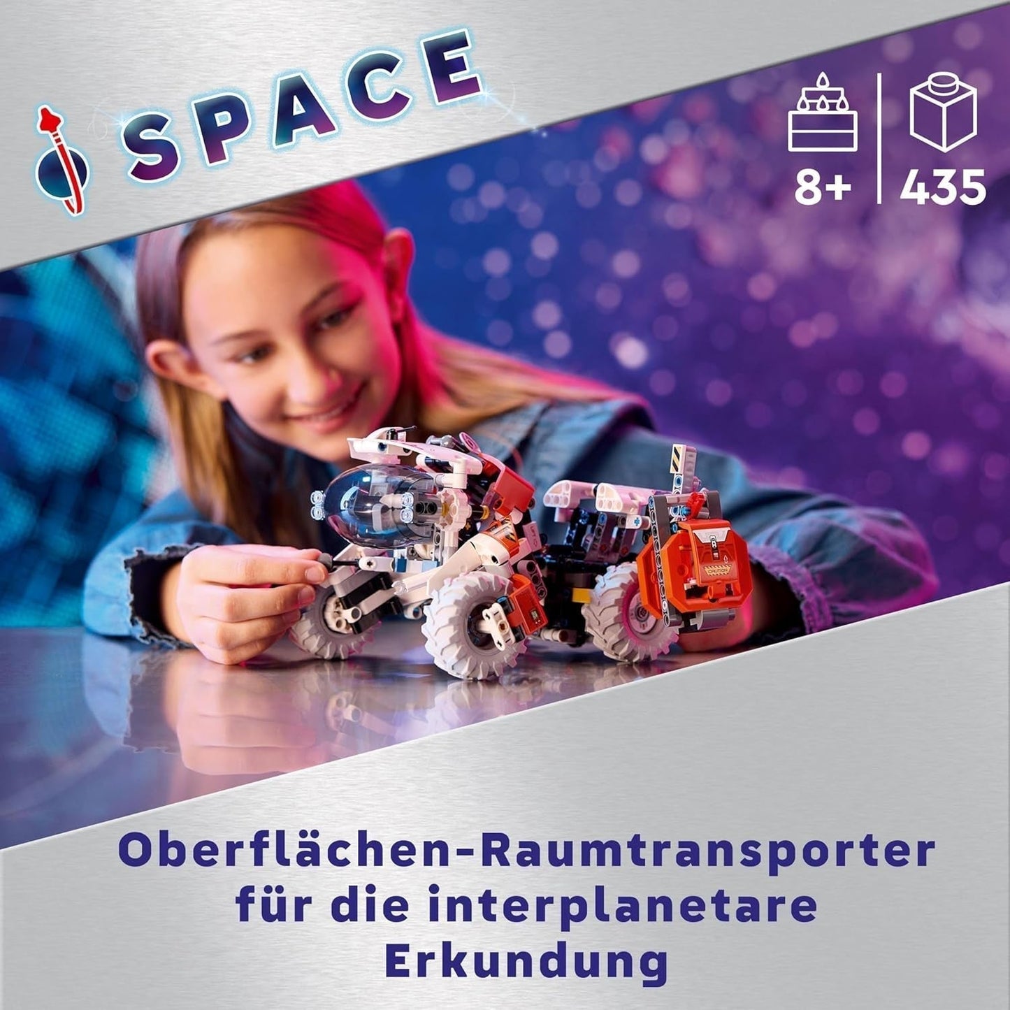 LEGO Technic LT78 Raumtransportfahrzeug, Weltraumbauset für Erkundungsreisen und Weltraumabenteuer, fantasievolles Spielerlebnis für Jungen und Mädchen, Geschenk für Kinder ab 8 Jahren 42178 Bausets Besuchen Sie den LEGO-Store