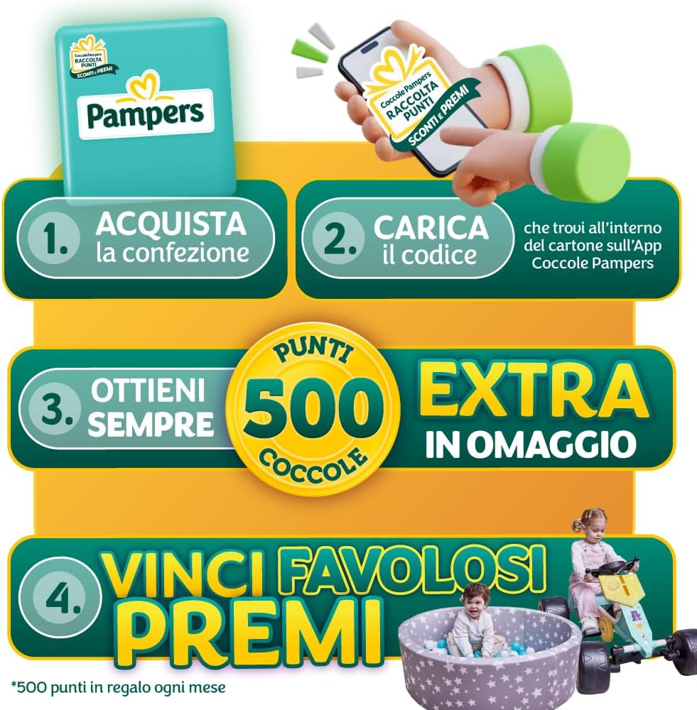 Pampers Baby Dry Maxi Größe 4 (7–18 kg), 200 Windeln + 500 kostenlose zusätzliche Kuschelpunkte