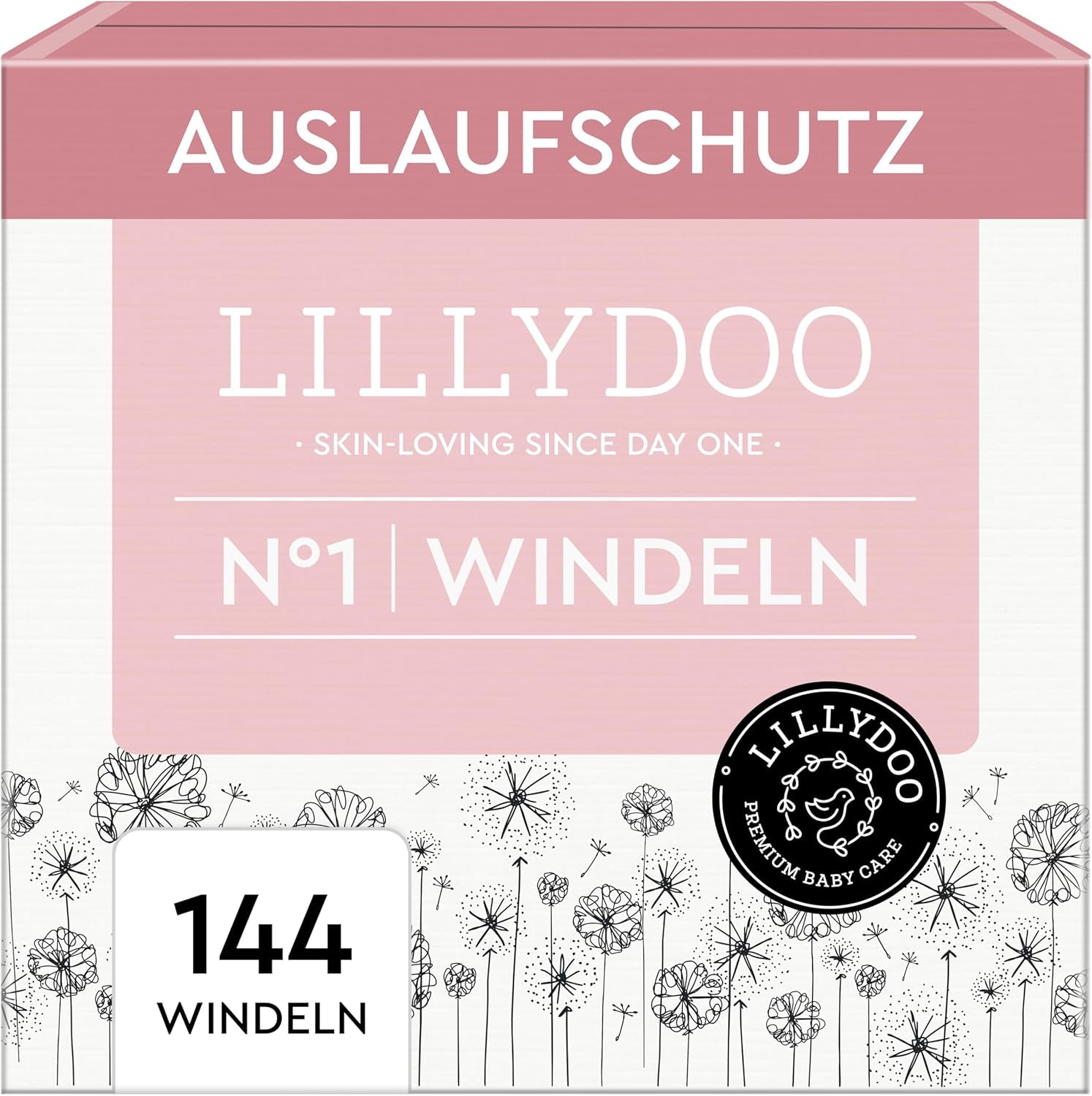 LILLYDOO Babywindeln hautfreundlich – Größe 3 (6–10 kg), 29 Stück, zuverlässiger Auslaufschutz, weich, parfümfrei und ohne Lotion für empfindliche Haut, dermatologisch getestet